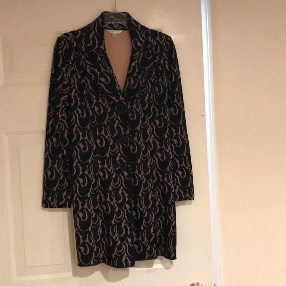 CABI Black Lace and Ponte Coat